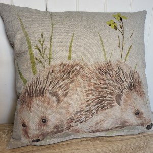 Hedgehog Linen Look Cushion Cover