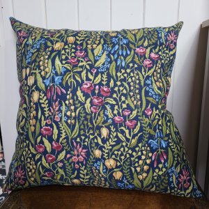 Blue Floral Cushion Cover